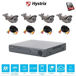 Kamerový set Hystrix DVR-B4-1MP-G - 1TB pevný disk